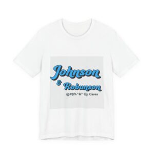 T-Shirt — "Johnson & Robinson: #%&* Up Cases" Retro Script Tee